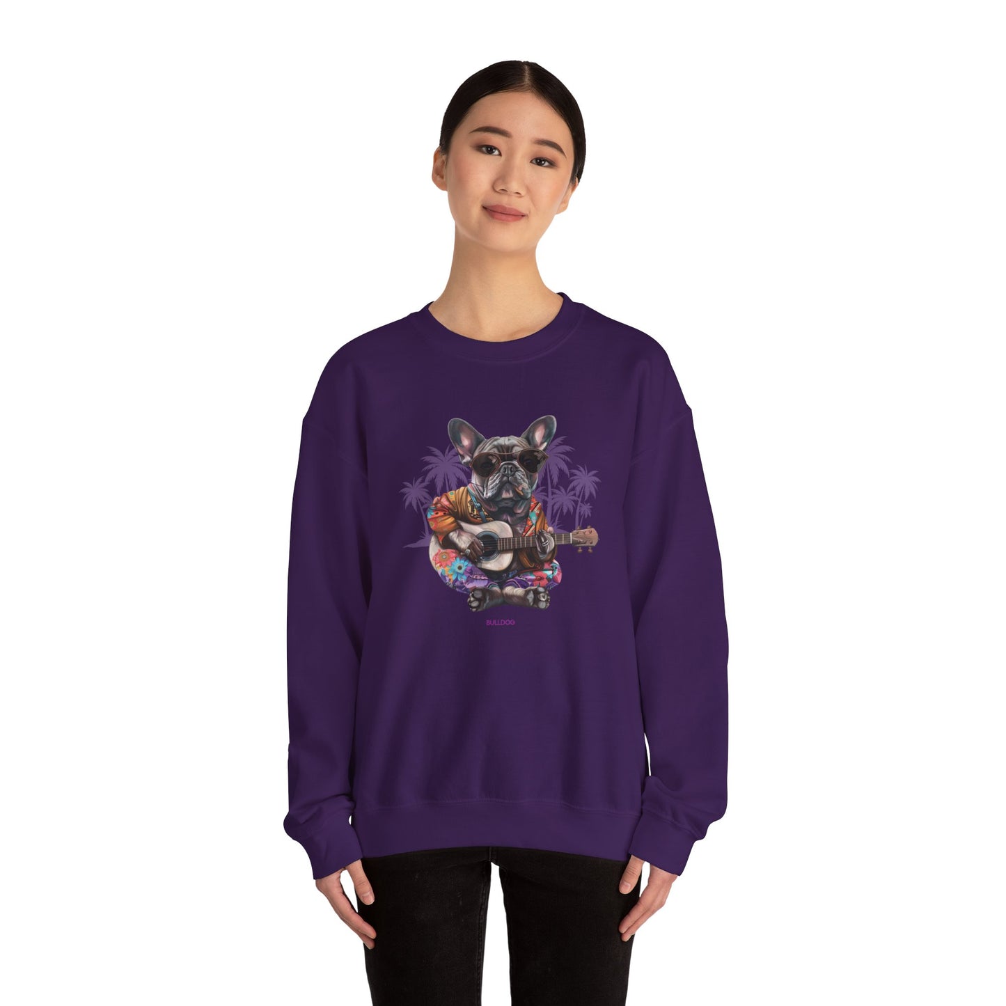 Palm Tree Chillin' French Bulldog Crewneck Sweatshirt