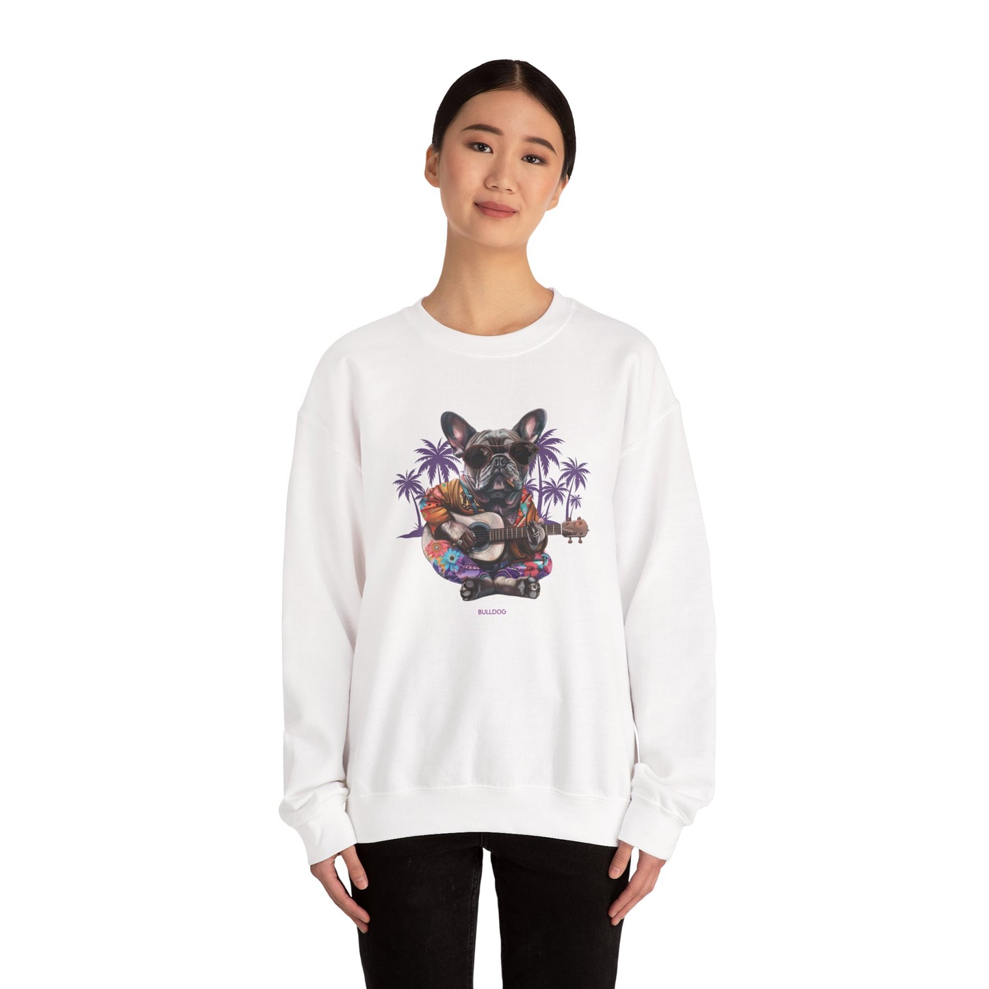 Palm Tree Chillin' French Bulldog Crewneck Sweatshirt