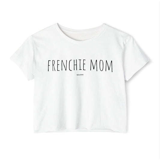 "Frenchie Mom" Women's Festival Crop Top