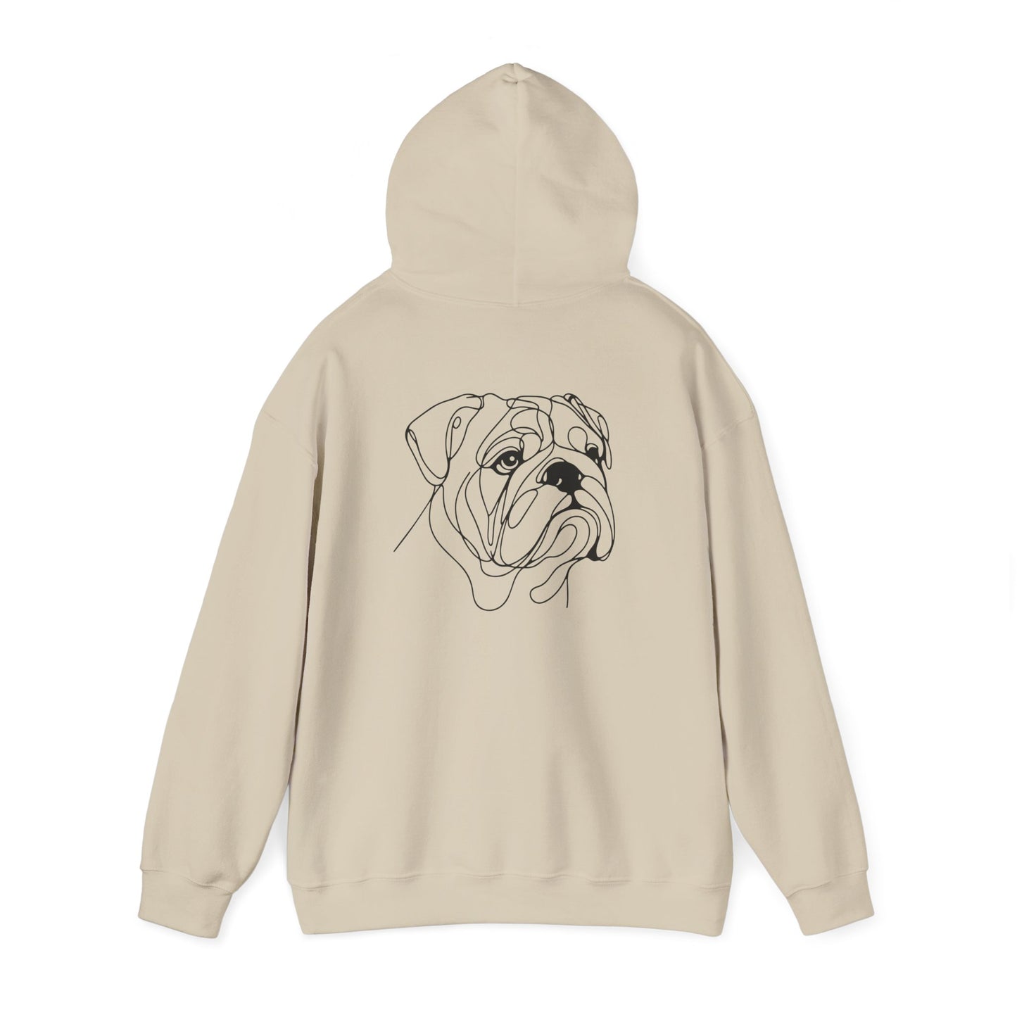 English Bulldog Elegant Drawing Hoodie