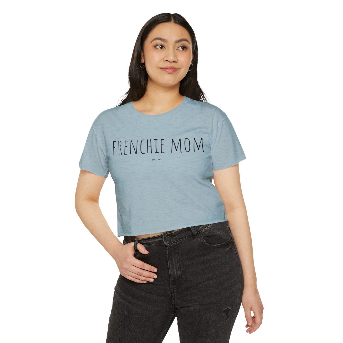 "Frenchie Mom" Women's Festival Crop Top