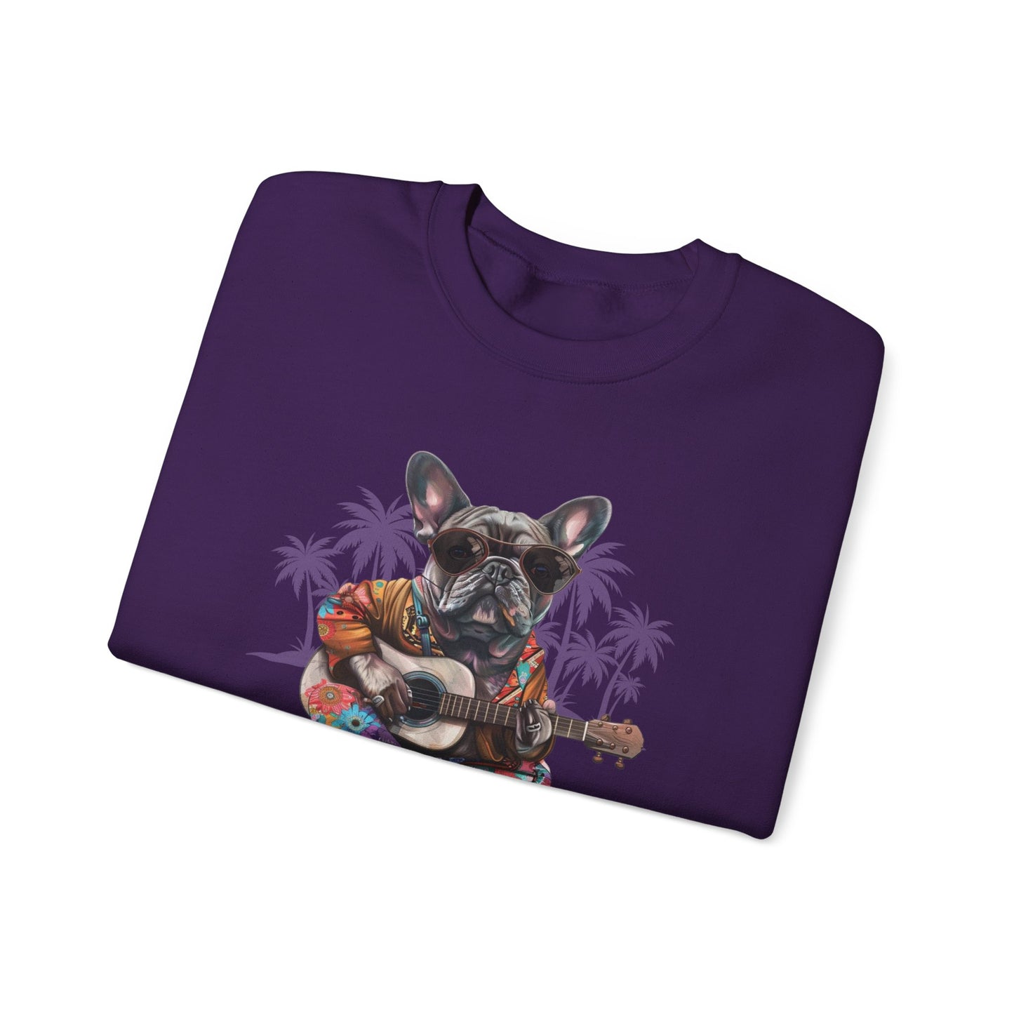 Palm Tree Chillin' French Bulldog Crewneck Sweatshirt