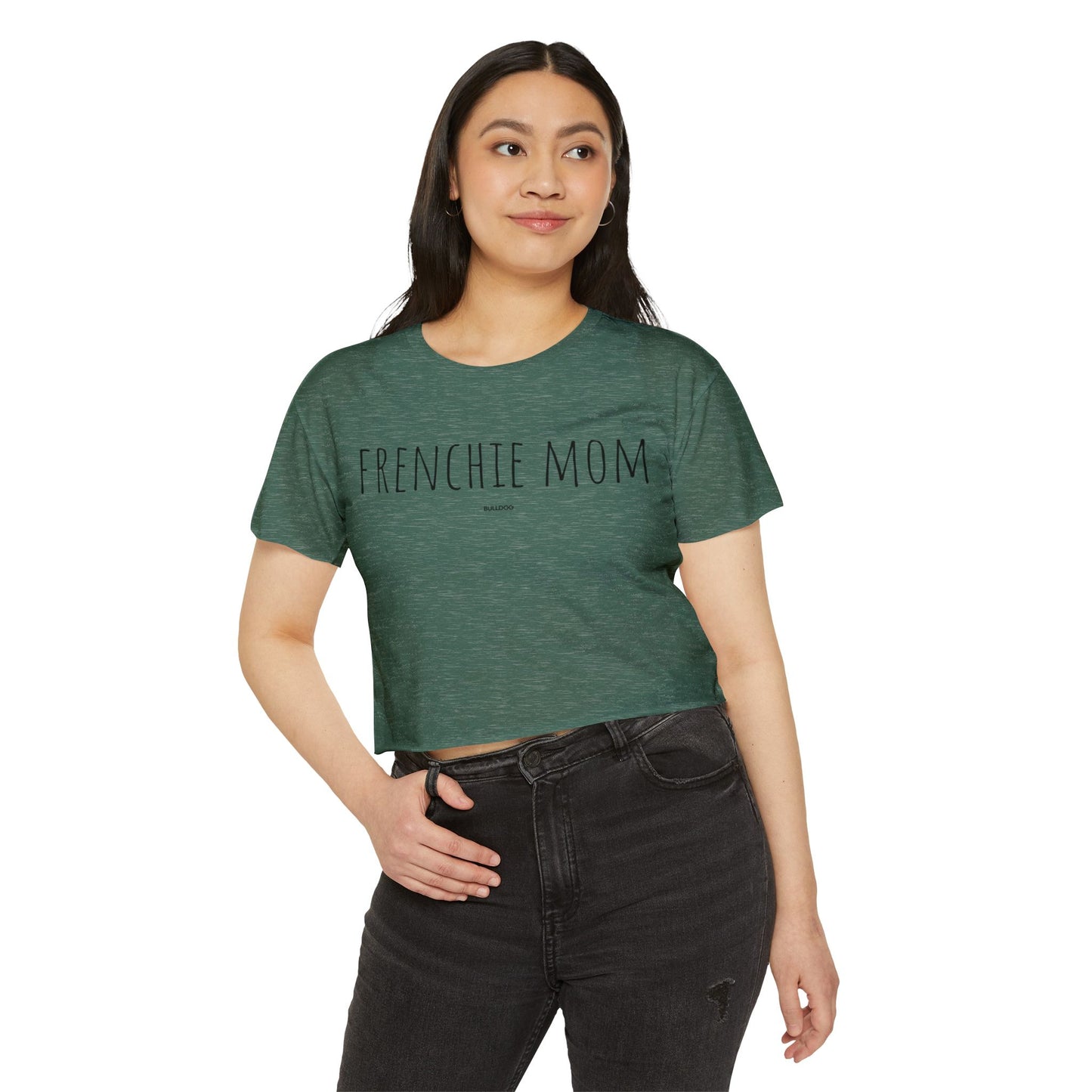 "Frenchie Mom" Women's Festival Crop Top