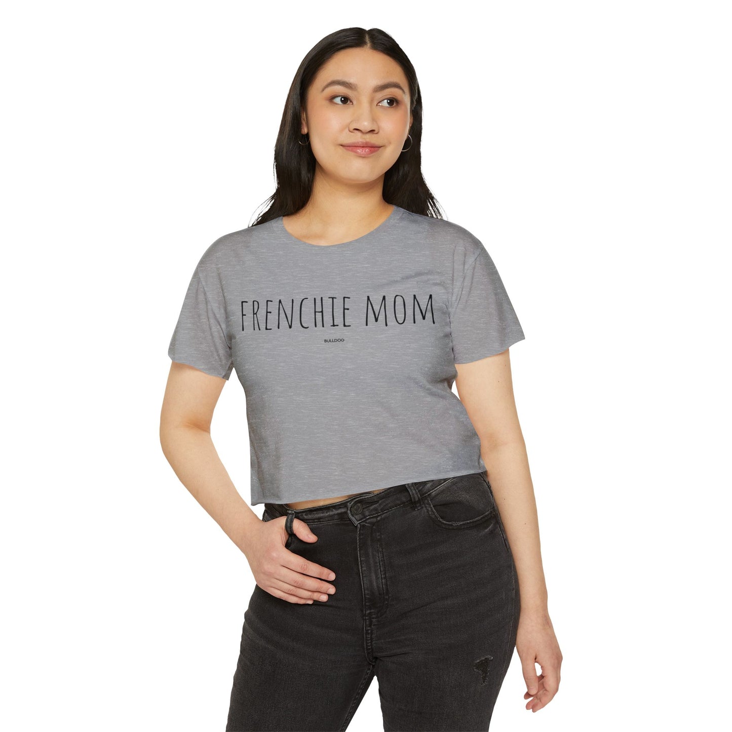 "Frenchie Mom" Women's Festival Crop Top