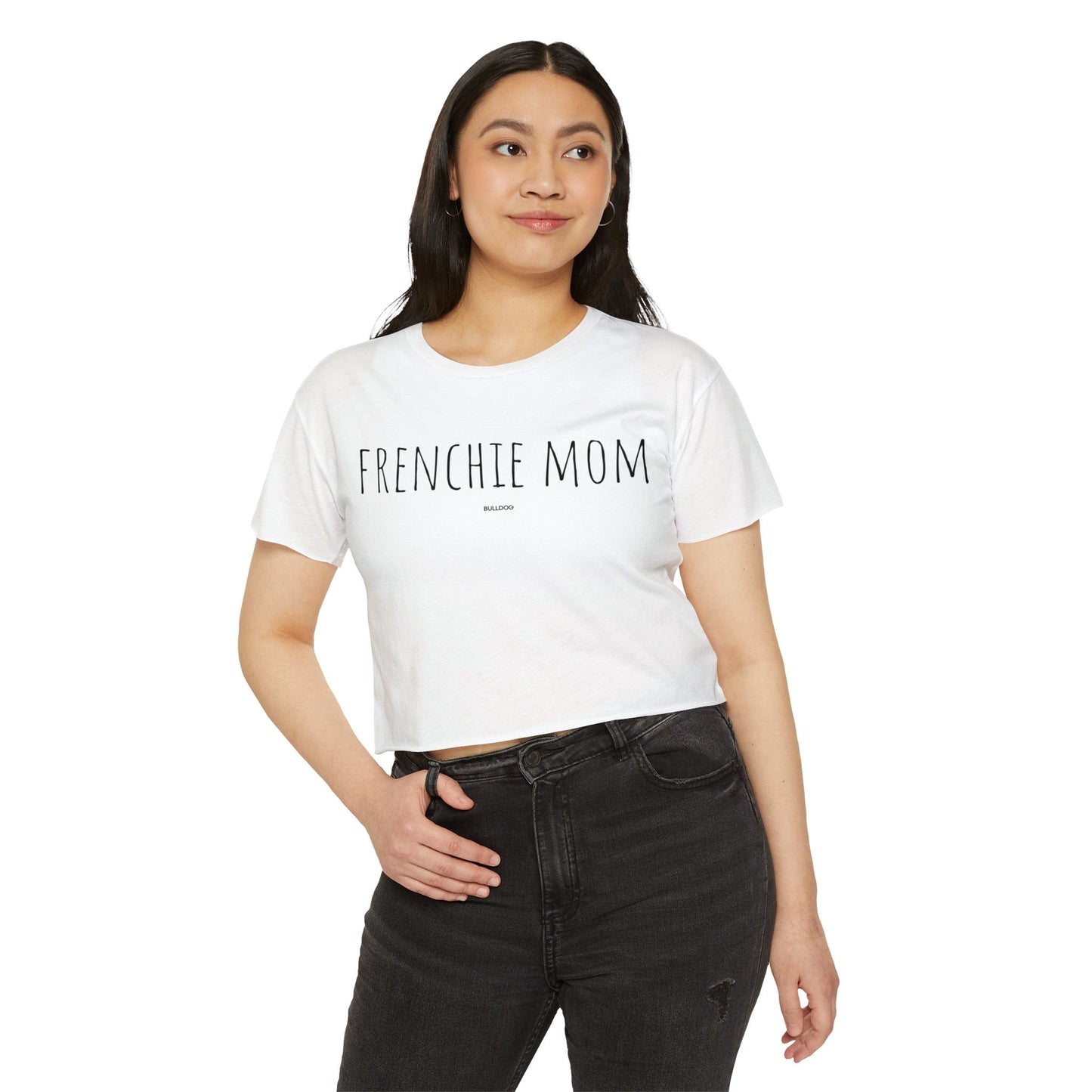 "Frenchie Mom" Women's Festival Crop Top