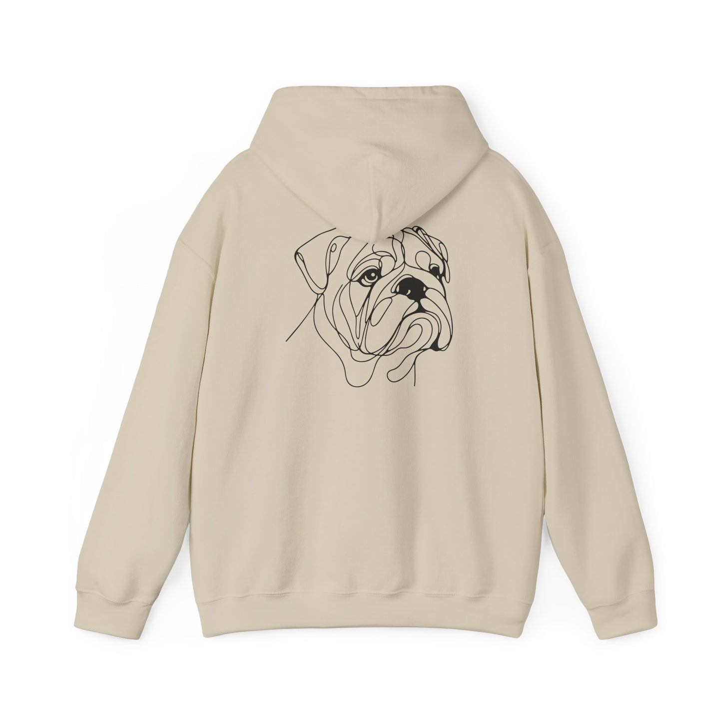 English Bulldog Elegant Drawing Hoodie