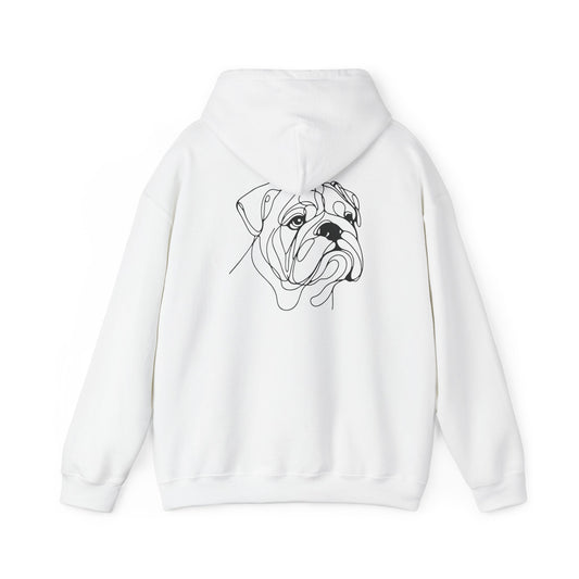 English Bulldog Elegant Drawing Hoodie