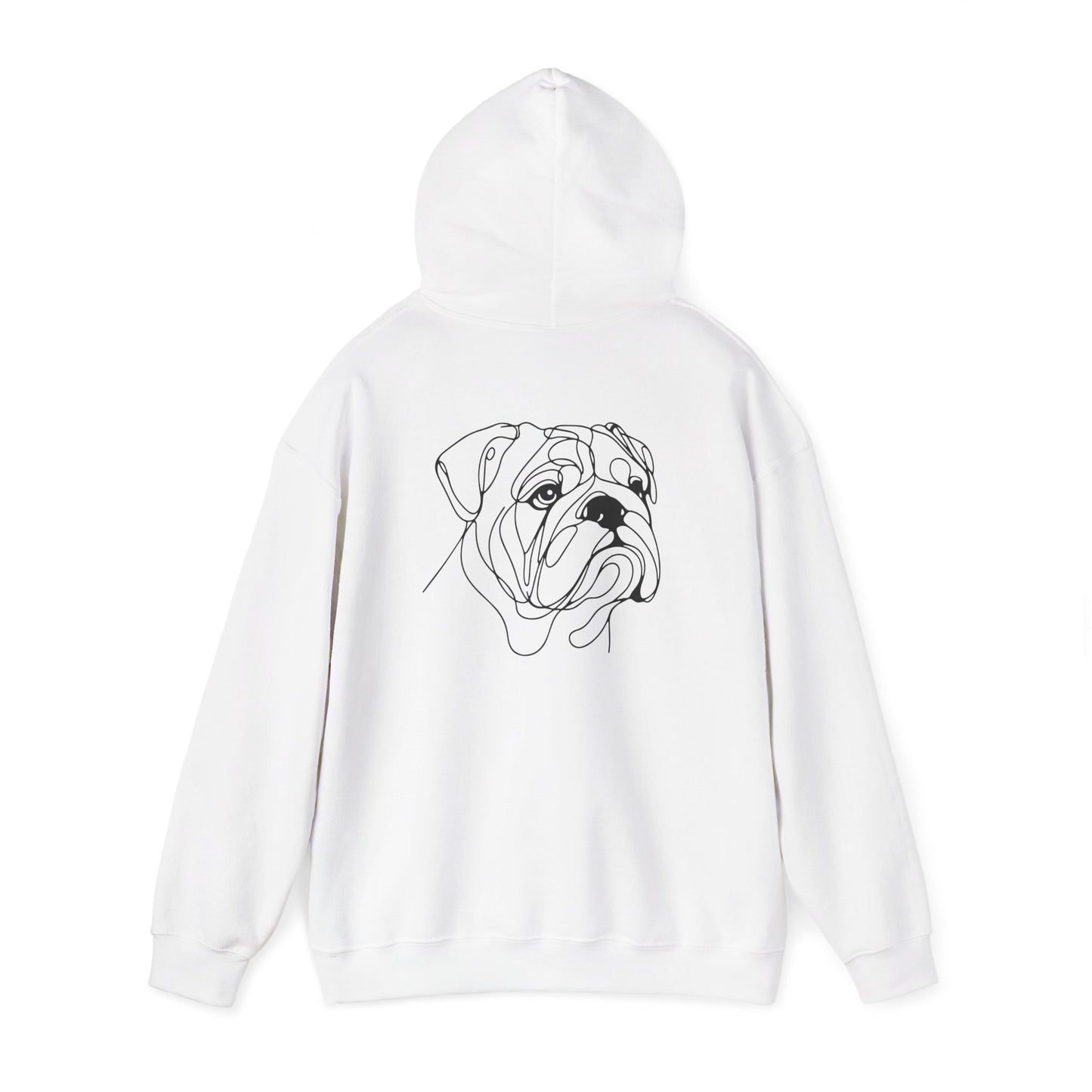 English Bulldog Elegant Drawing Hoodie